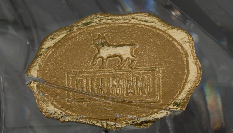 SKÅL, glas, "Stjärna", sign. Aimo Okkolin, Riihimäki Glasbruk, Finland 1965-76.