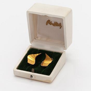 Leo Torikainen, Korvakorupari, 14K kultaa. Pirkan Kulta, Tampere 1960-luku.
