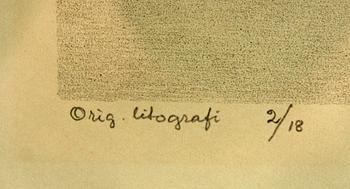 GUNNAR NORRMAN, litografi, sign, numr 2/18 o dat 1947.