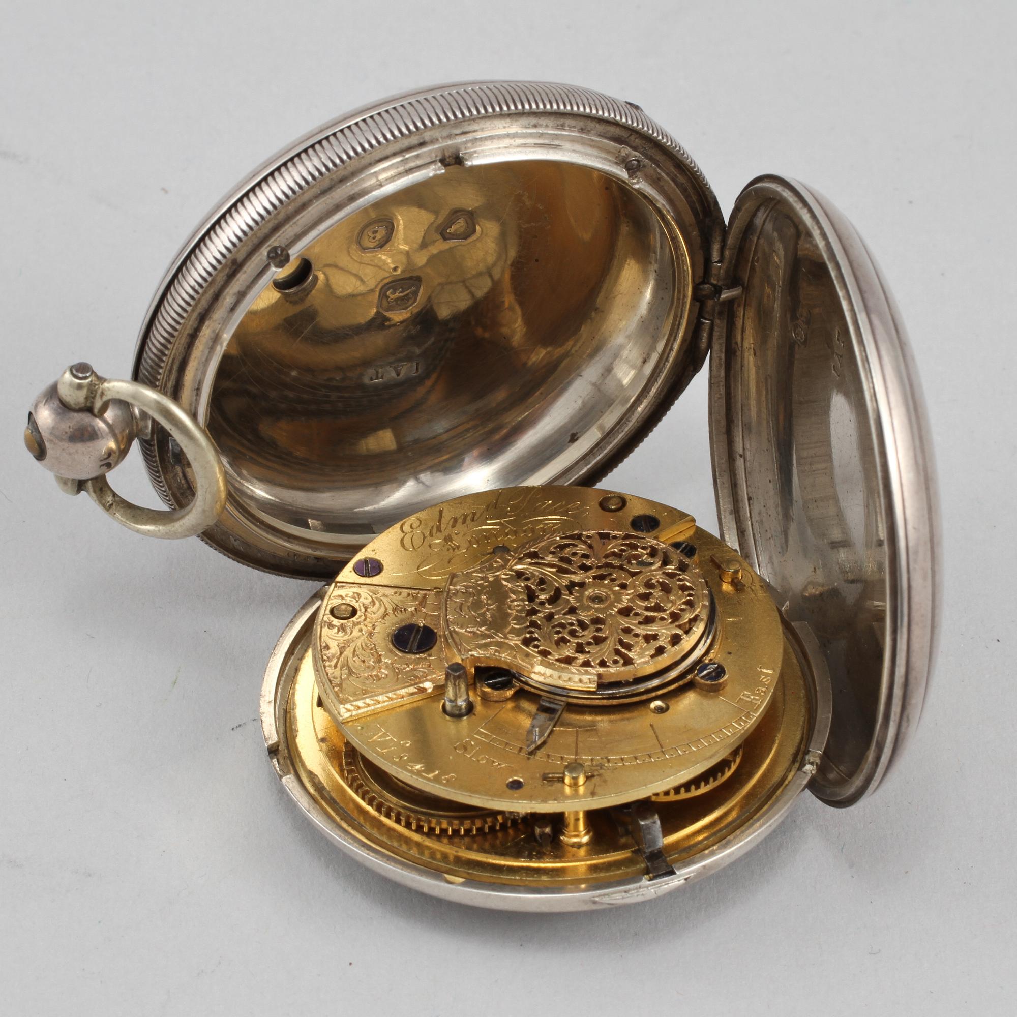 FICKUR, 6 st, delvis silver, 1800/1900-tal.