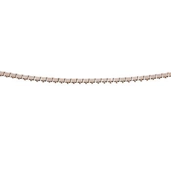 An 18K white gold venezia necklace.