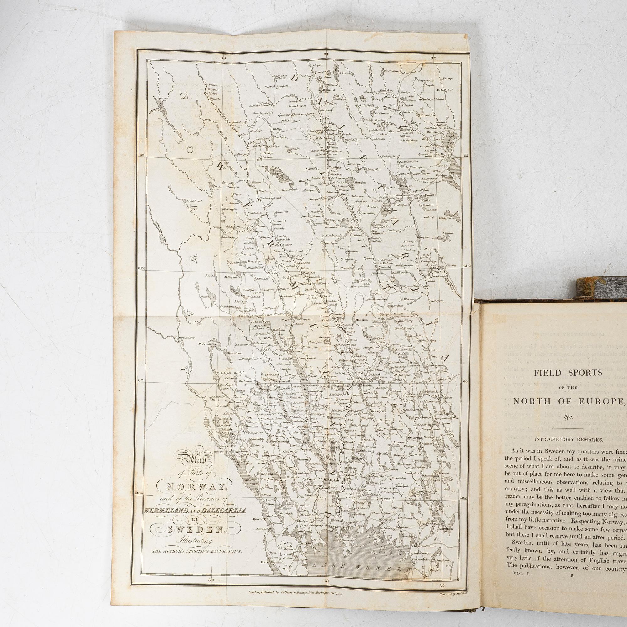 Collection of older books on hunting.