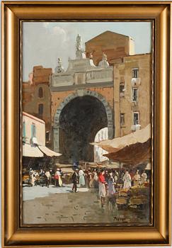 LAZZARO PASINI, 2 st, olja på pannå, sign.