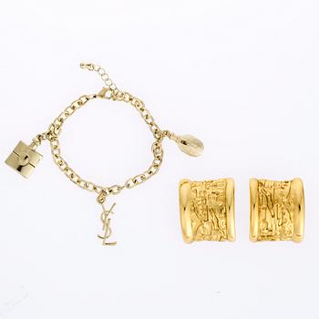 ARMBAND och ÖRHÄNGEN, bijouteri, Yves Saint Laurent.