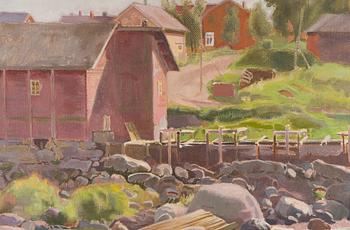 Antti Favén, The Village by the Shoreline.