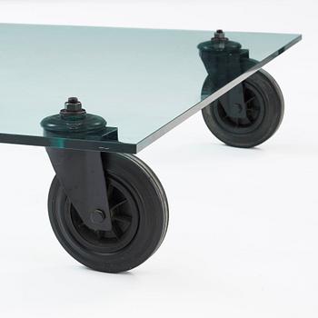 GAE AULENTI, soffbord, "Tavolo con Ruote", Fontana Arte, Italien.