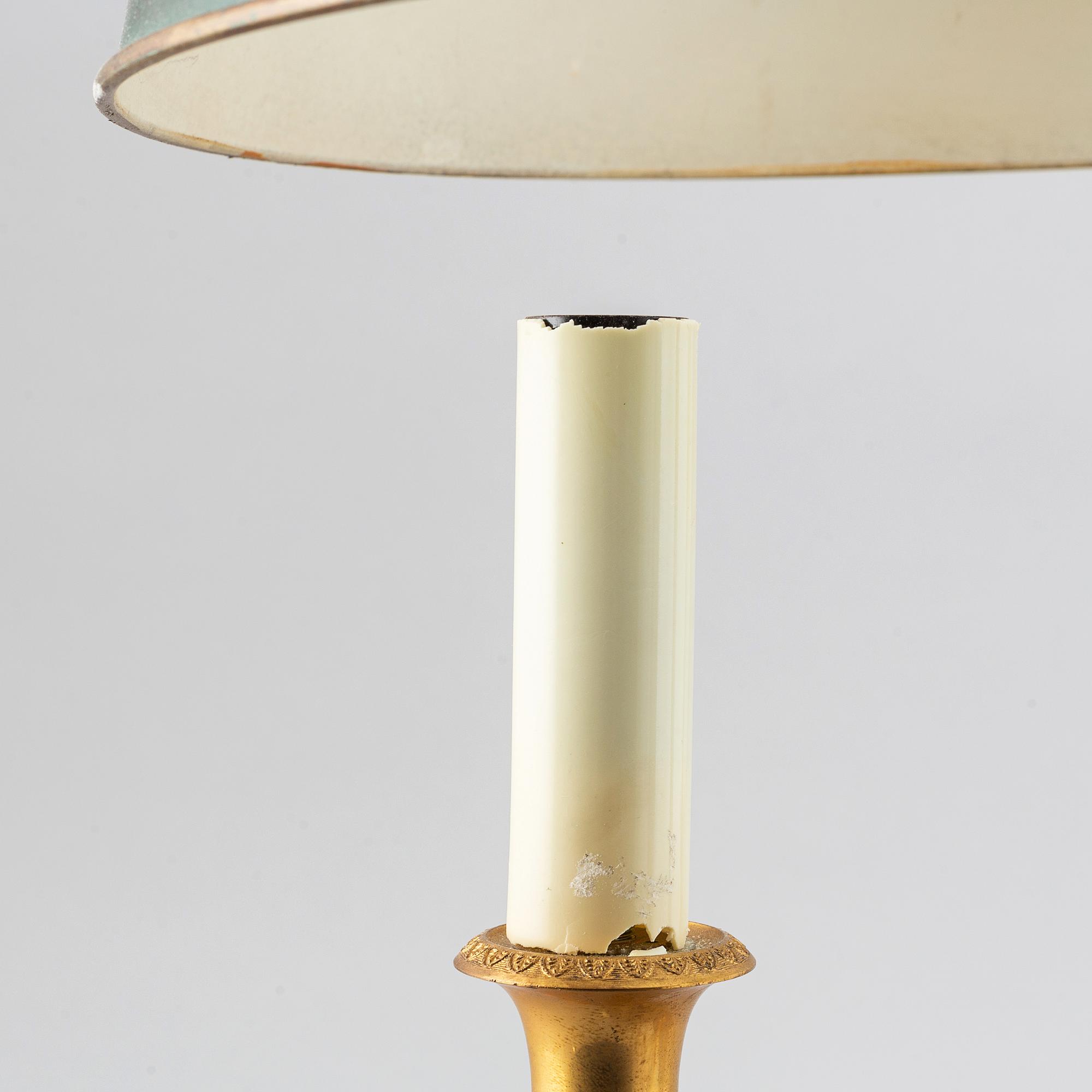A pair of brass table lamps, Bouillotte lamps, sencond half of the 20th century.