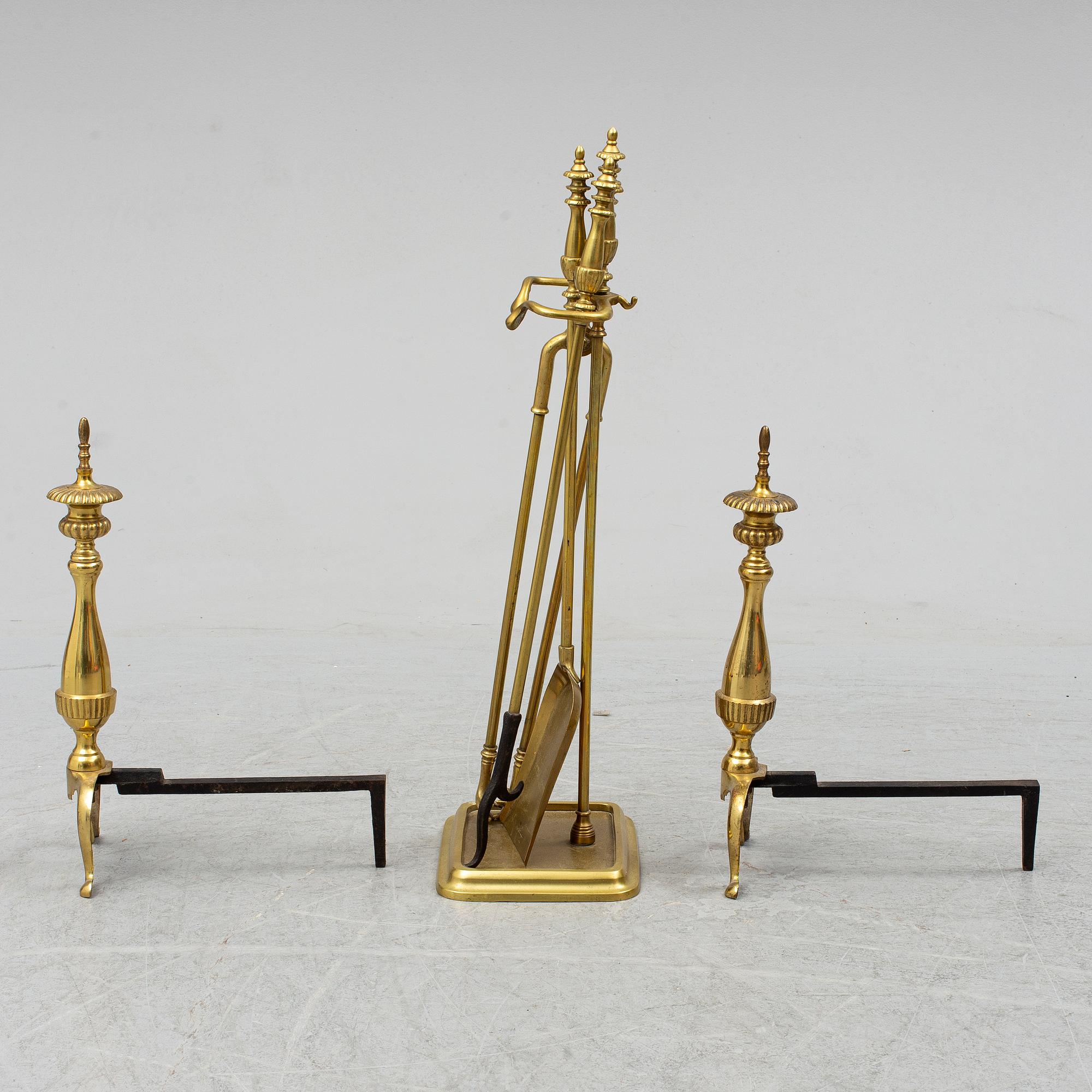 FIRE UTENSILS, 6 parts, 20th century.