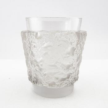 René Lalique, vase, "Bacchus", first half of the 20th century, signed.