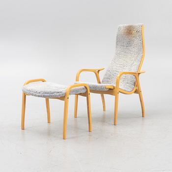 Yngve Ekström, armchair with footstool, Lamino, Swedese, late 20th century.