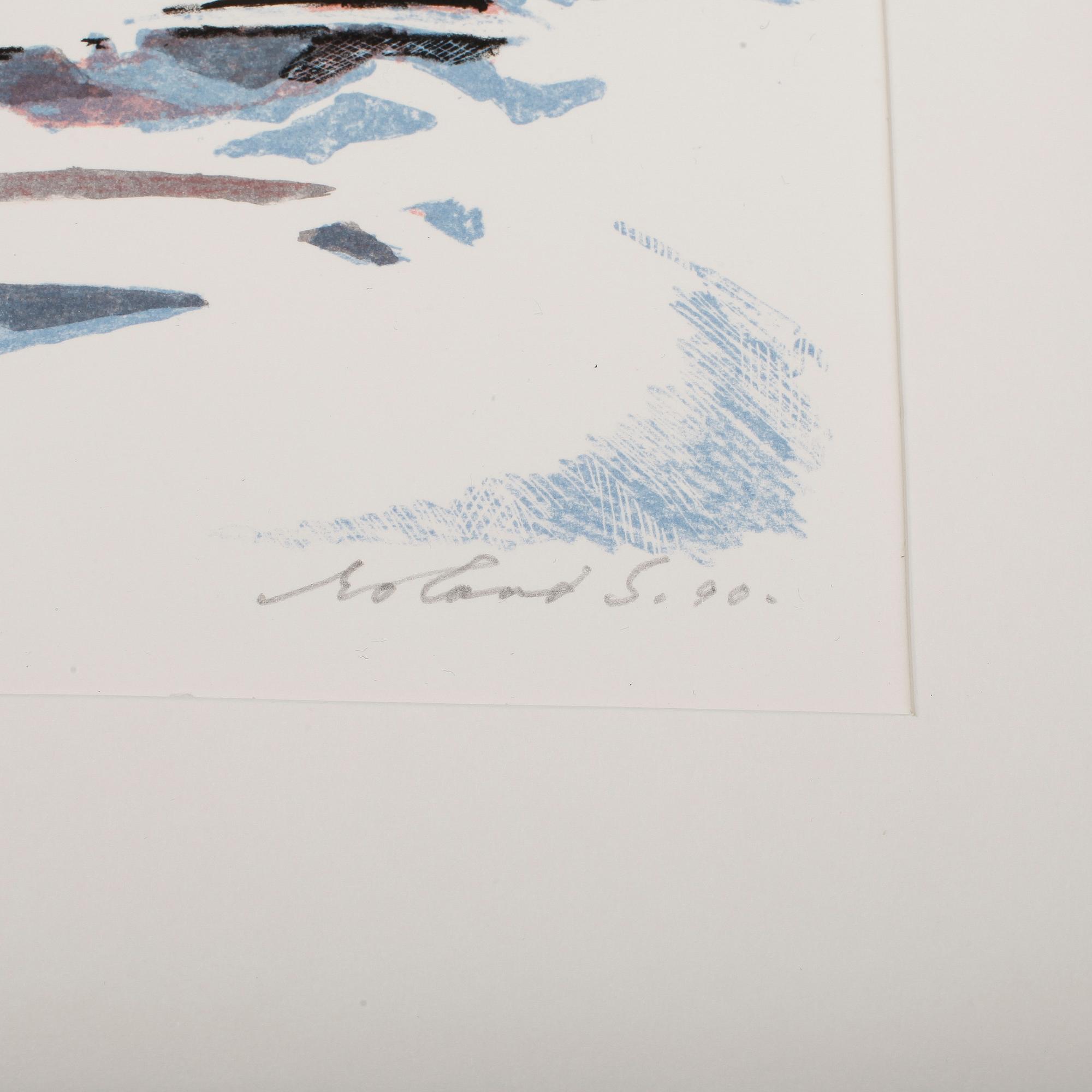 ROLAND SVENSSON. 4 färglitografier i kassett, signerade samt numrerad 15/200.