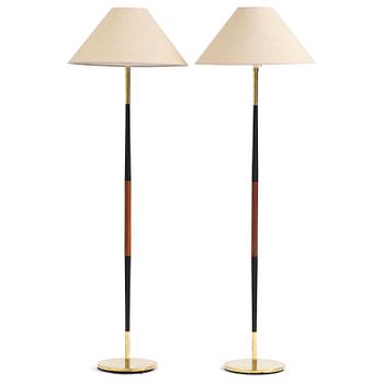 434. Scandinavian Modern, a pair of floor lamps, Denmark, 1950s–60s.