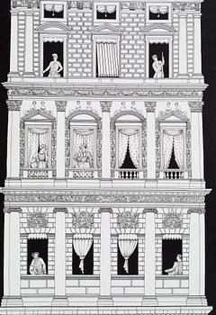 PIERO FORNASETTI, rumsdelare/skärm, Milano, Italien 2001.