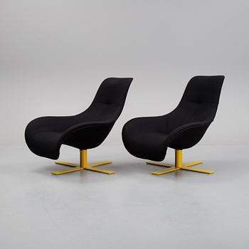 Antonio Citterio, a pair of 'Mart' easy chairs, B&B Italia.