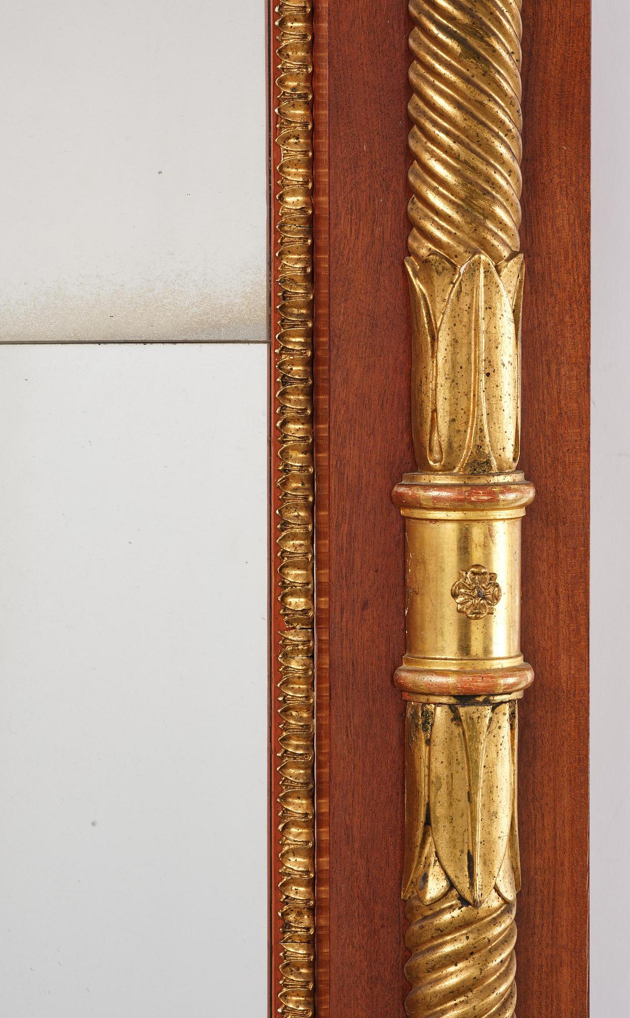 Spegel, av Johan Martin Berg  (spegelfabrikör i Göteborg 1803-37), Empire.