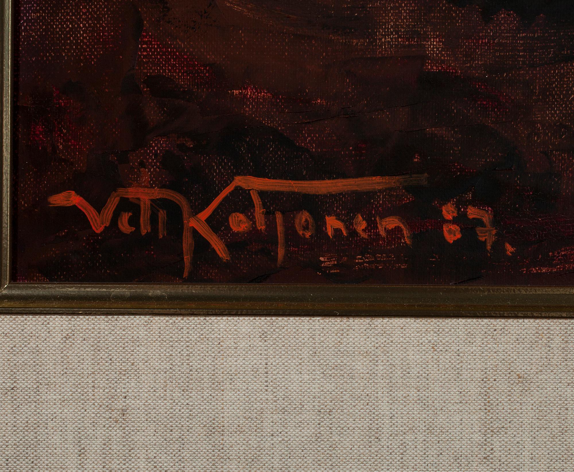 VELI KOLJONEN, olja på duk, signerad och daterad -87.