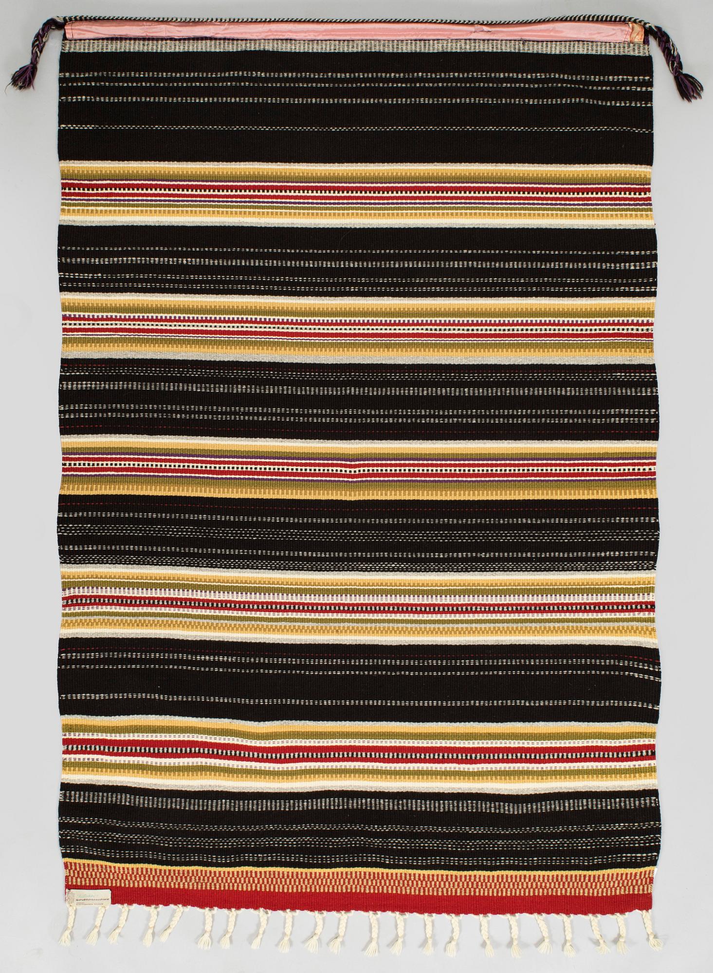 Elsa Montell-Saanio, a Raanu textile 'Mutsikki' from Lapland. Circa 175 x 115 cm.