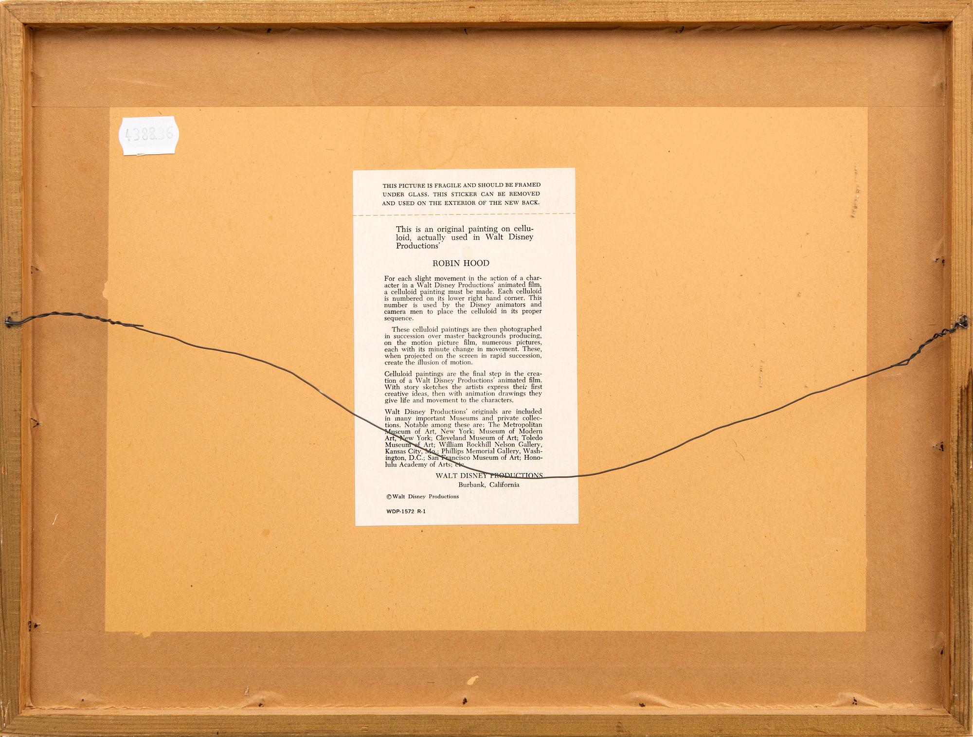 Filmcell från filmen Robin Hood Walt Disney.