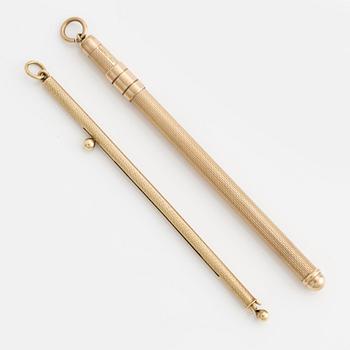 Champagne whisks, 2 pcs, gold.