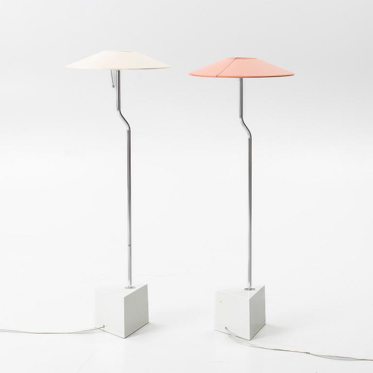 Lars Bessfelt & Christian von Sydow, floor lamps, 2 pcs, "Triggy", Atelier Lyktan, Åhus, 1980s.