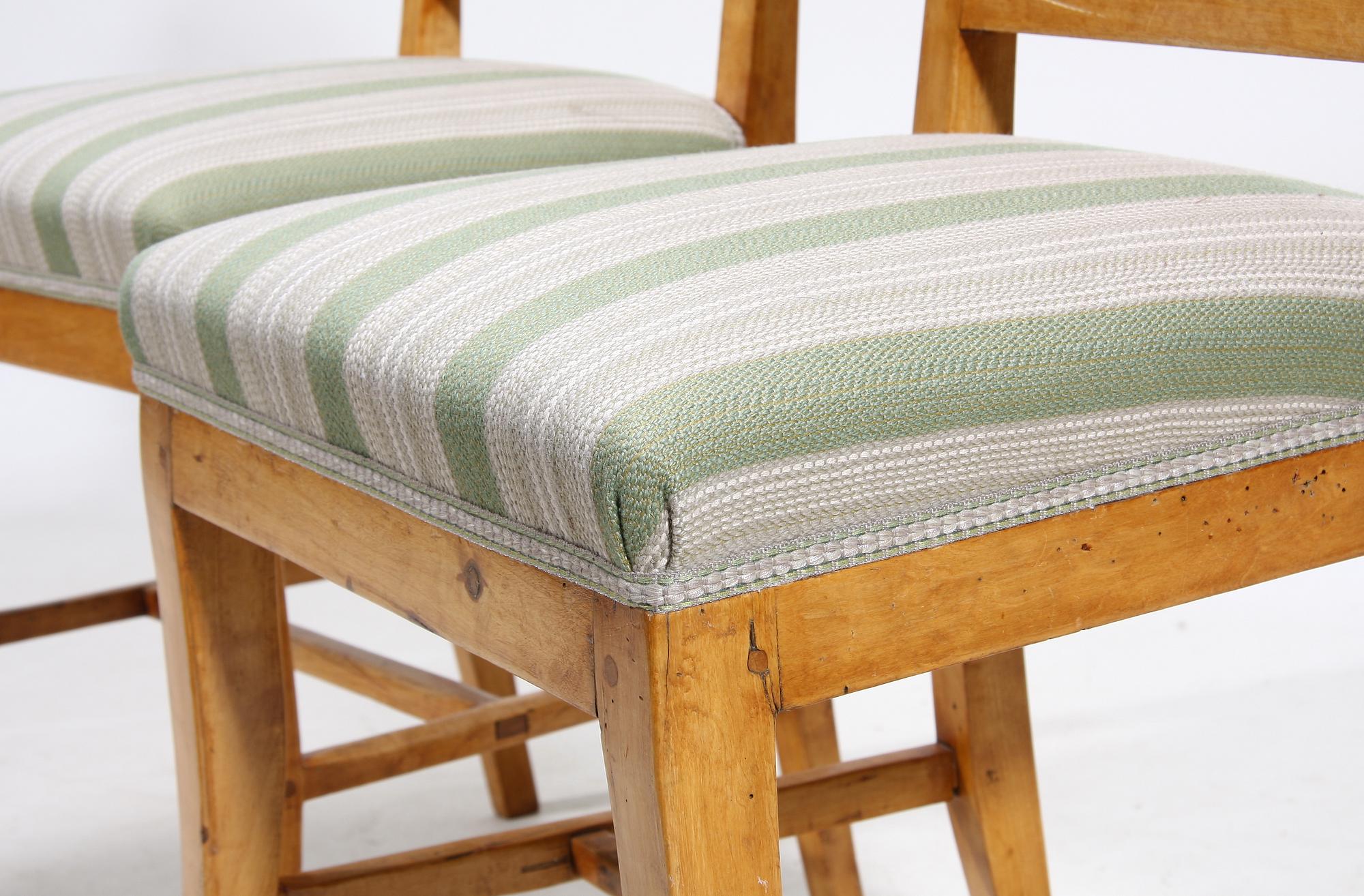 SOFFA samt STOLAR, ett par biedermeier, 1800-talets mitt.