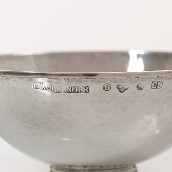 Tore Kullander, skål och ljusstakar, ett par, silver, Borås 1953.