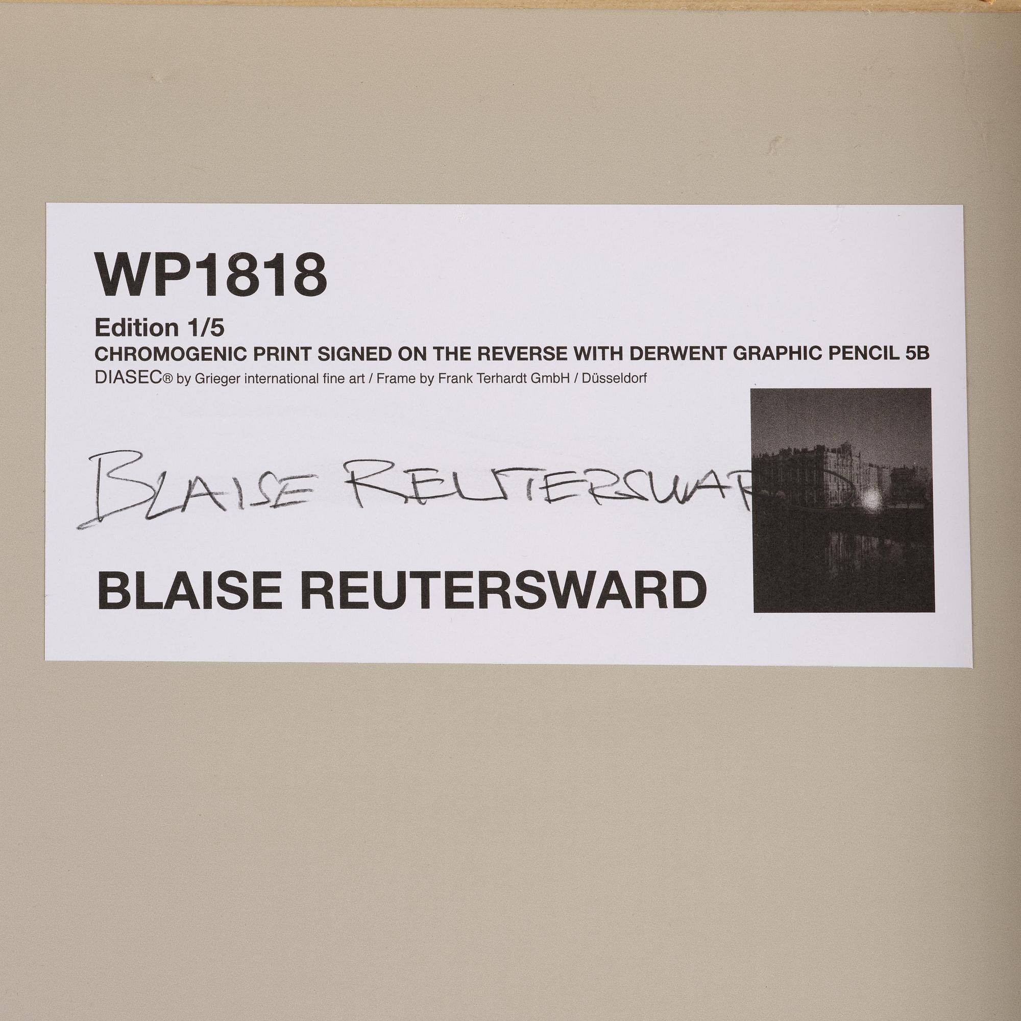 Blaise Reutersward, "WP1818", 2018.