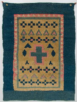 Rya, allmoge, 1800-talets första hälft. Ca 180 x 140 cm.