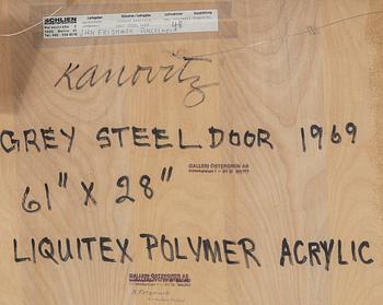 HOWARD KANOVITZ, acrylic on canvas laid on panel, signed and dated 1969 on verso,