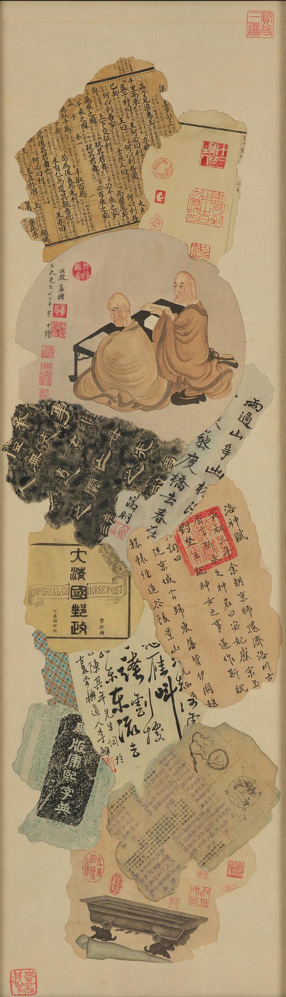 Okänd konstnär, Bapomålningar, två stycken, Kina, 1900-tal.