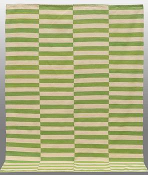 A carpet, flat weave, around 285 x 207 cm.