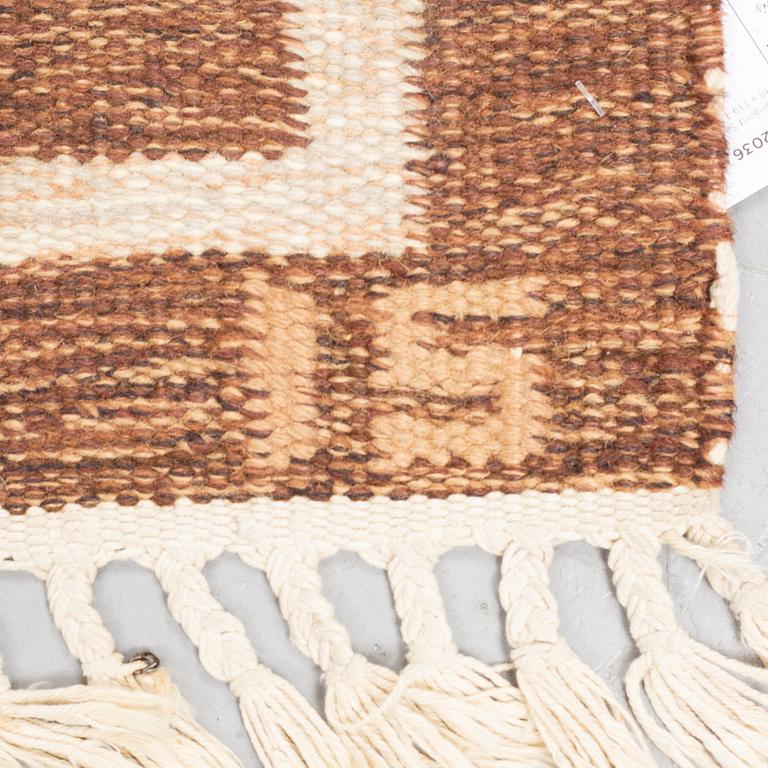 Ingegerd Silow, a carpet, flat weave, ca 198 x 139-141,5 cm, signed IS.