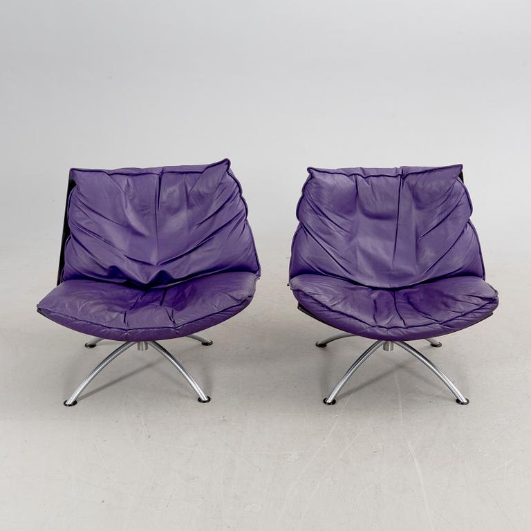 A pair of Tom Stepp "Primetime" easy chairs, Fredericia, Denmark.