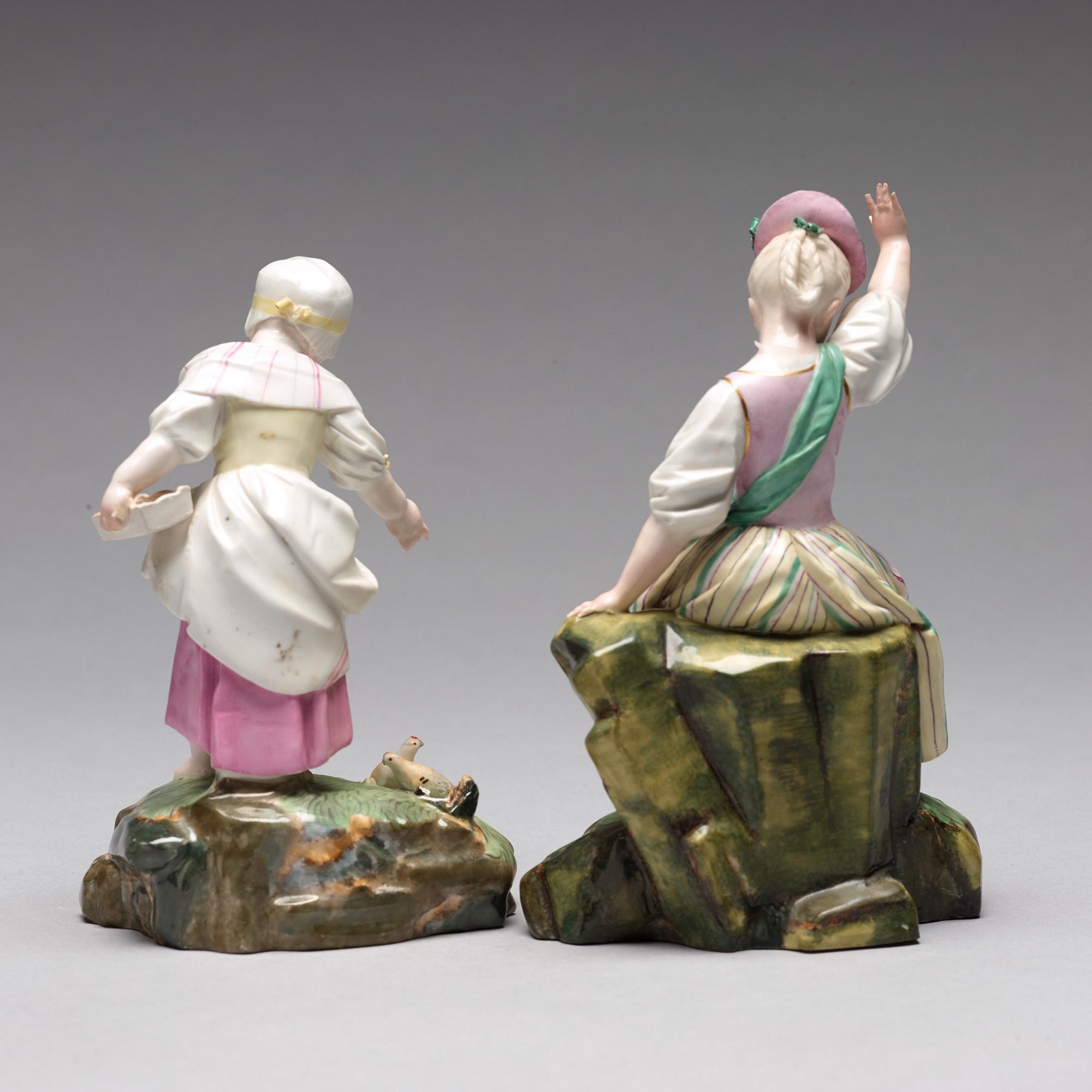 Two Höchst figurines, 1770's.