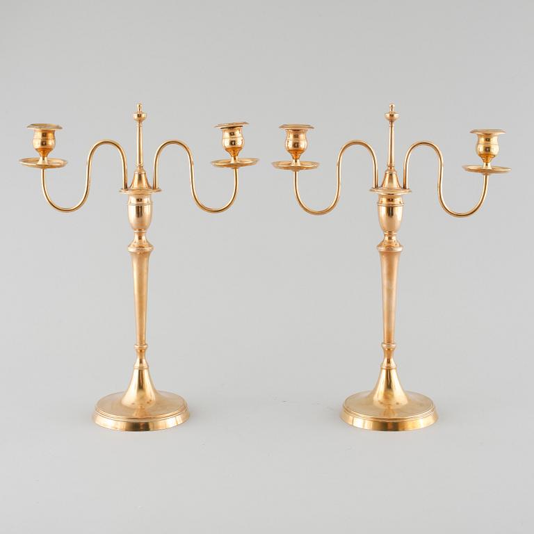 A pair of candelabras by Skultuna Bruk, second half of the 19th century.
