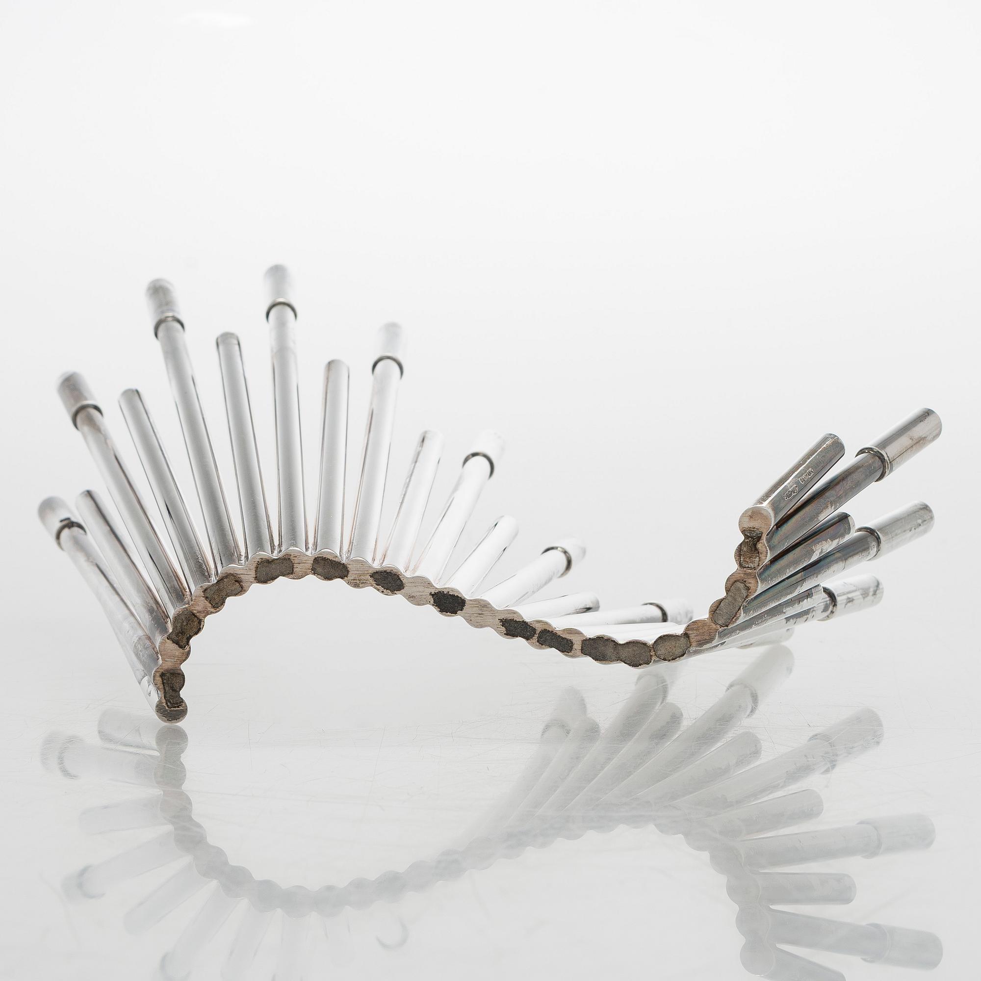 Carl F. Christiansen, candelabrum, silver-plated, Denmark 1960s.