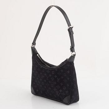 Louis Vuitton bag, "Black Satin Monogram Mini Boulogne PM Bag".