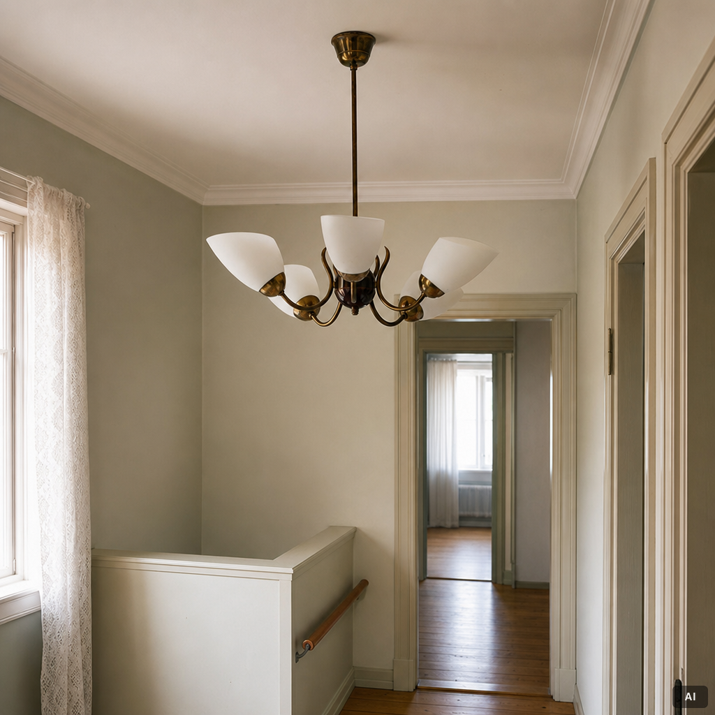 A ceiling lamp, Swedish Modern, 1940s/50s.
