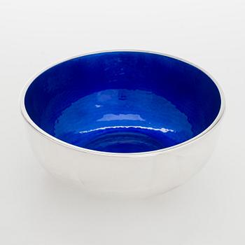 A sterling silver and enamel bowl, maker's mark of A. Tillander, Turku 2005.