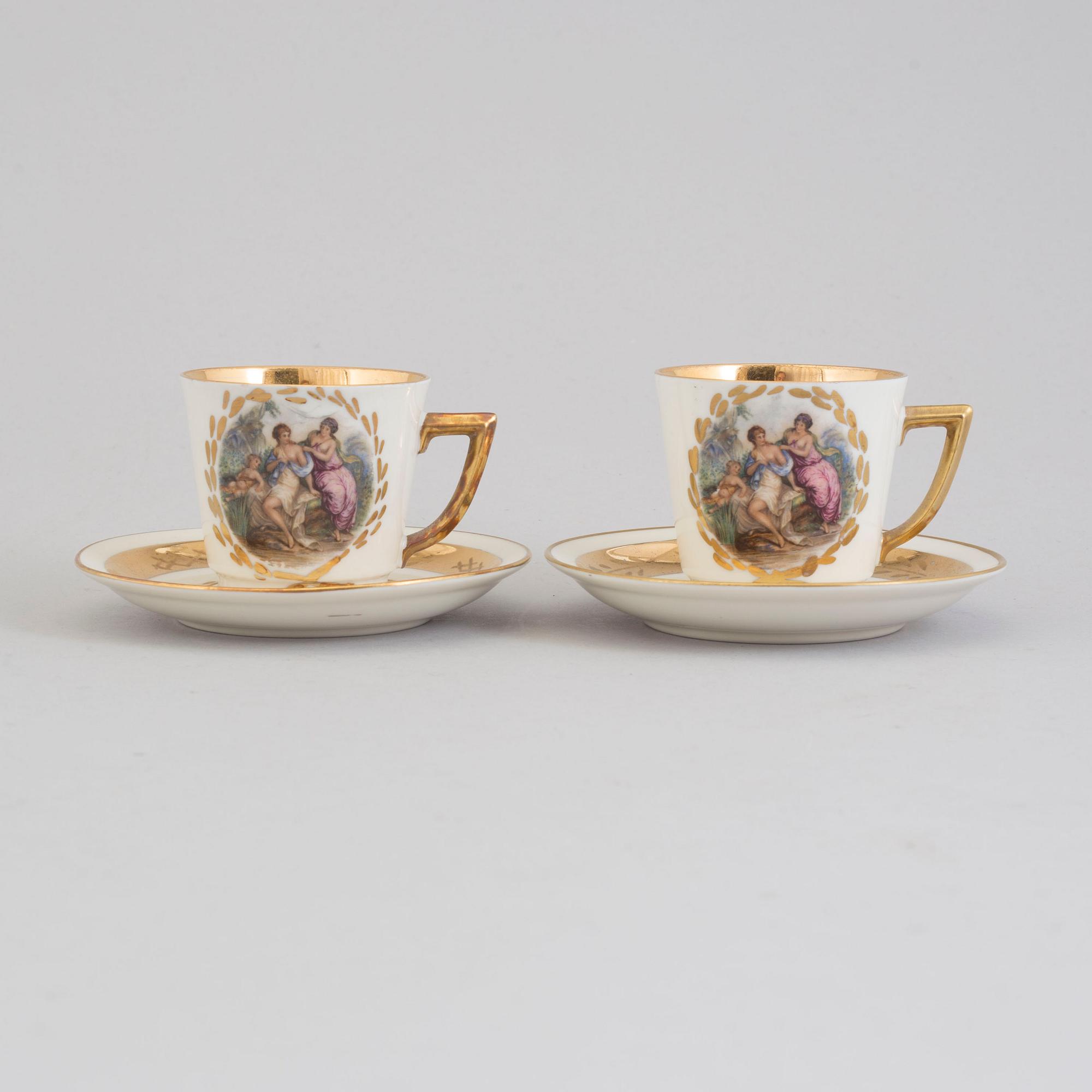 A Royal Copenhagen part service, 20th century (6 pieces).