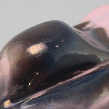 A glass sculpture by Olle Bronzén for Kosta Boda, limited edition 300, signed.