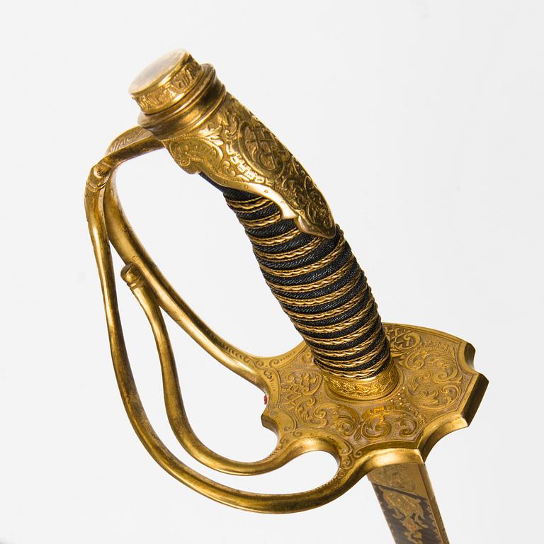 PALLASCH, gåvosvärd, Preussen/Ryssland, för  Chevaliergardet, 1800-talets slut.
