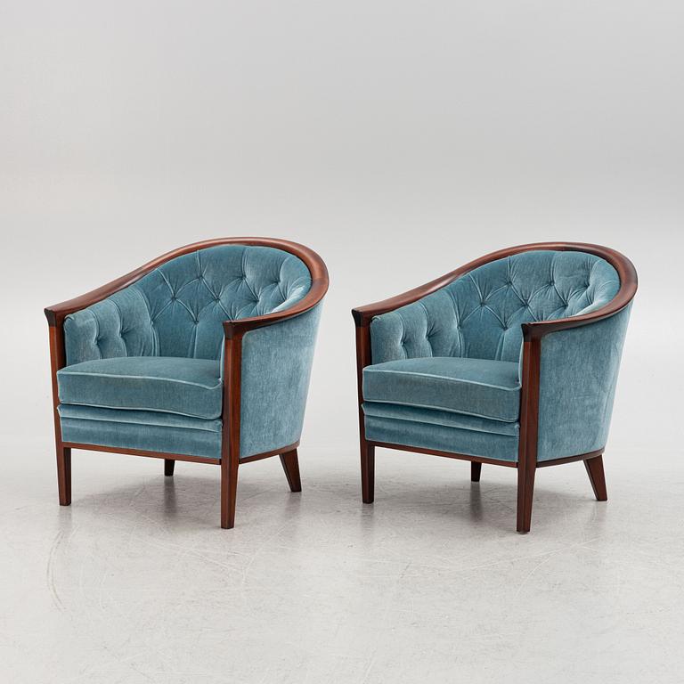 A pair of "Fabiola" armchairs, Bröderna Andersson, Sweden.