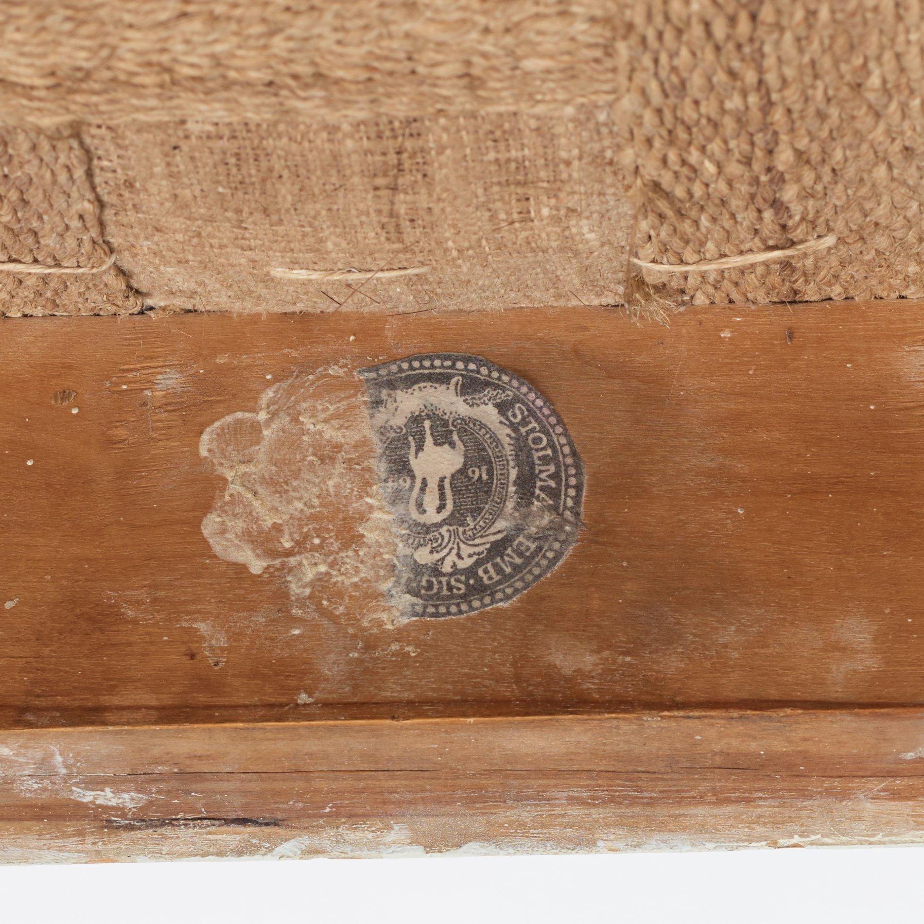 TABURETTER, ett par, av Erik Öhrmark (mästare i Stockholm 1777-1813), Gustavianska.