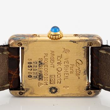 must de Cartier, Tank, wristwatch, 20.5 x 20 (28) mm.
