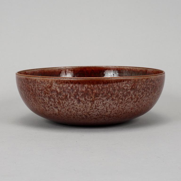 Carl-Harry Stålhane, a unique stoneware bowl, Rörstrand, 1958.