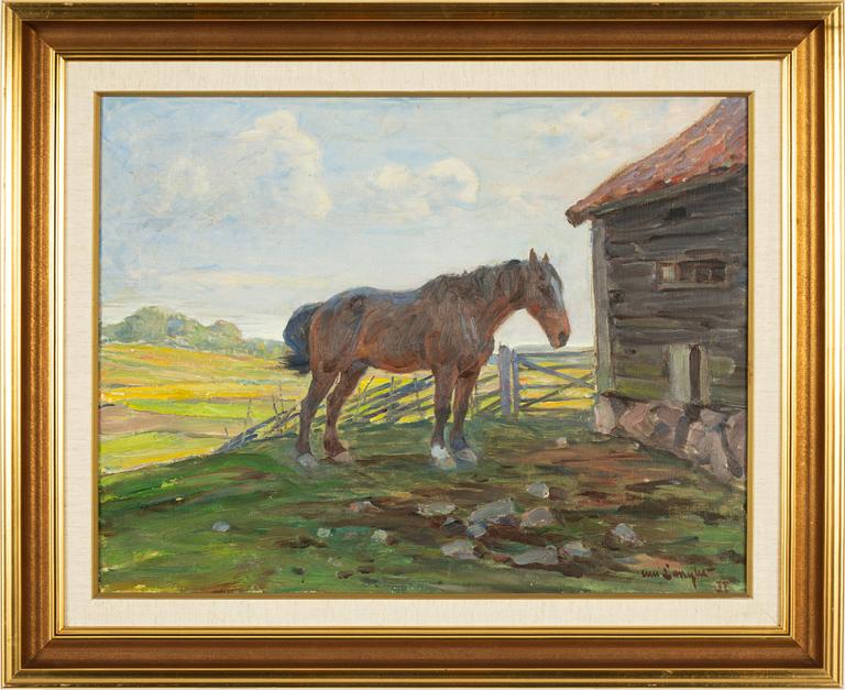 Alexander Langlet, Horse by the Mountain Pasture.