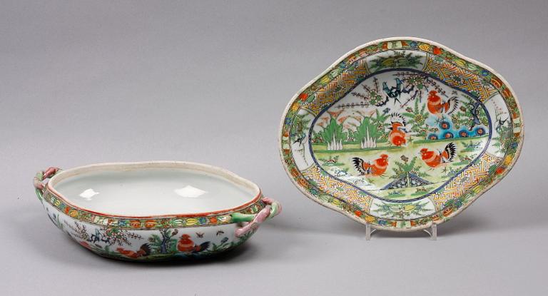 VÄRMESKÅL, porslin. Kina, 1800-tal.