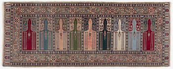 Gallery carpet, semi-antique Kayseri Saf, approx. 220 x 87 cm.