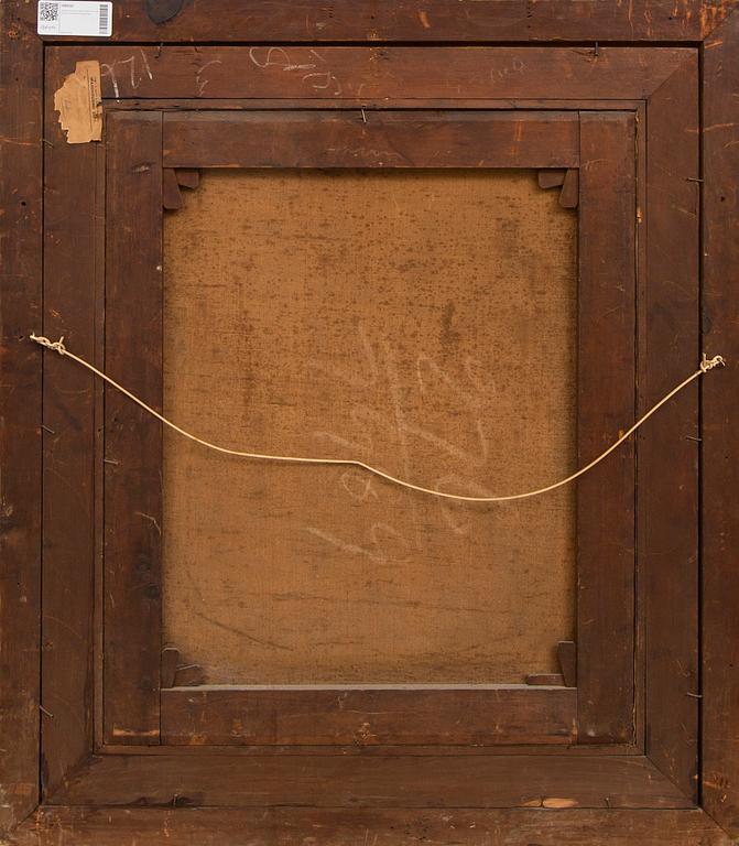 Okänd konstnär 1800/1900-tal olja på duk monogramsignerad.